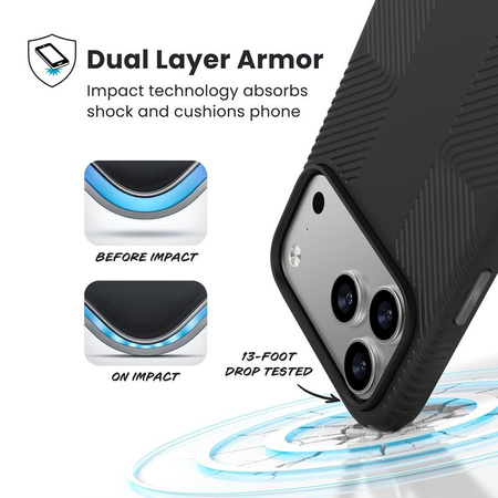 ETUI MAGSAFE PANCERNE DO IPHONE 17 PRO MAX Speck CZARNE WYTRZYMAŁE CASE