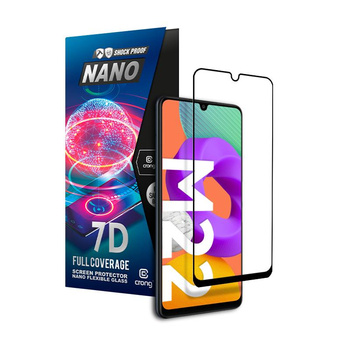 Crong 7D Nano Flexible Glass - Verre hybride 9H pour l'ensemble de l'écran du Samsung Galaxy M22
