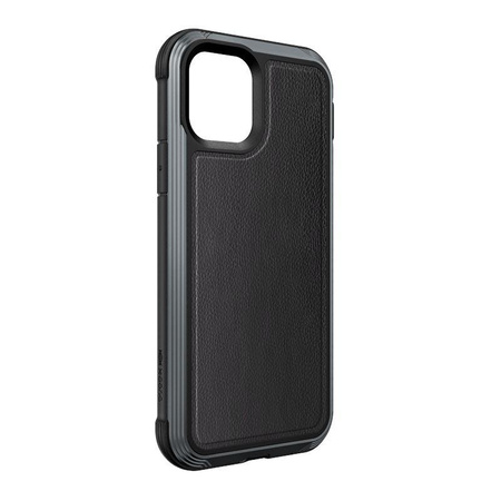 X-Doria Defense Lux - Aluminiumgehäuse für iPhone 11 Pro (Falltest 3m) (Schwarzes Leder)