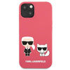 Karl Lagerfeld Silicone Karl & Choupette - Etui iPhone 13 mini (fuksja)
