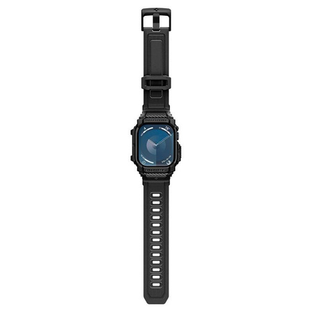 Spigen Rugged Armor Pro - Armband mit Hülle für Apple Watch 10 46 mm (Matt Schwarz)
