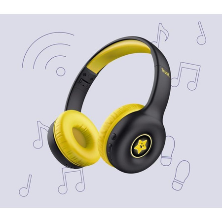 Trust Nouna - Bezdrátová sluchátka do uší Bluetooth pro děti (černá)