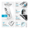 Speck Presidio Perfect-Clear ClickLock & MagSafe - Pouzdro iPhone 16 (Clear / Chrome Finish / Serene Silver)