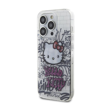 Hello Kitty IML Kitty On Bricks Graffiti - iPhone 15 Pro Max tok (fehér)