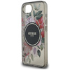 Guess IML Flowers MagSafe - Tasche für iPhone 16e (schwarz)