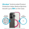 Speck Presidio Perfect-Clear avec Impact Geometry + MagSafe - Coque pour iPhone 14 Pro Max avec revêtement MICROBAN (transparent / rose digital)