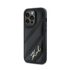 Karl Lagerfeld Diagonal Quilted Script - iPhone 13 Pro Case (black)