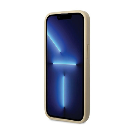 Guess Glitter Script Big 4G - Hülle für iPhone 13 Pro Max (Gold)