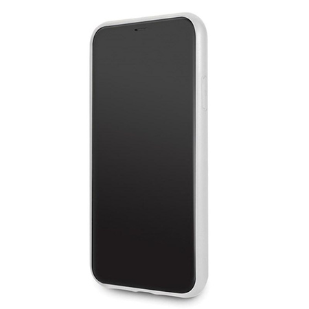Guess Marmor Hartschale aus gehärtetem Glas - iPhone 11 Pro Case (weiß)