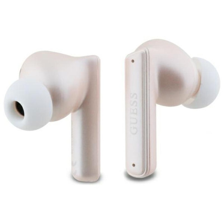 Guess Capsule nyomtatott logóval - TWS ANC & ENC Bluetooth fejhallgató + töltőtáska (rózsaszín)