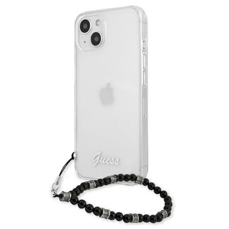 Guess Black Pearl Strap - iPhone 15 / 14 / 13 Tasche (Transparent)