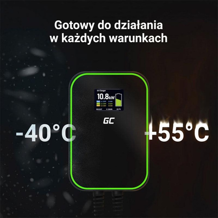 Green Cell - Ładowarka Wallbox GC EV PowerBox 22kW z gniazdem Type 2 do ładowania samochodów elektrycznych i hybryd Plug-In