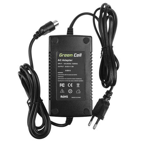 Green Cell - Ładowarka 54.6V 1.8A (RCA) do Baterii Roweru Elektrycznego 48V