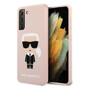 Pouzdro Karl Lagerfeld Fullbody Silicone Iconic - Samsung Galaxy S21 + (růžové)