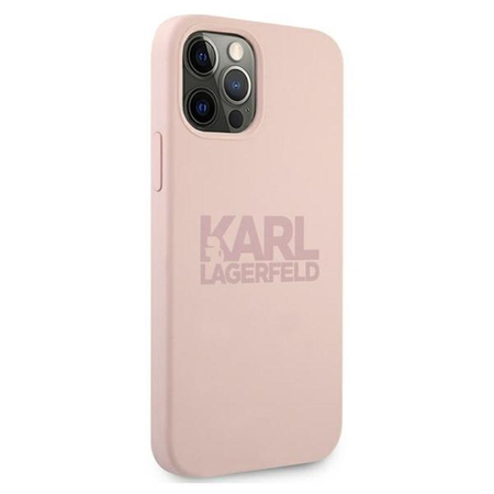 Karl Lagerfeld szilikon Stack Logo - iPhone 12 / iPhone 12 Pro tok (rózsaszín)