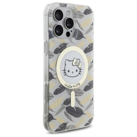 Hello Kitty IML Golden Leaves MagSafe - Pouzdro na iPhone 16 Pro Max (bílý)