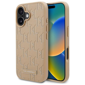 Karl Lagerfeld Hot Stamp MagSafe - Hülle für iPhone 16 (beige)