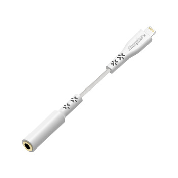 Energizer HardCase - Lightning to 3.5mm jack audio adapter MFi certified 11cm EU (White)