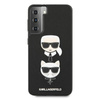 Karl Lagerfeld Saffiano Karl & Choupette Heads - pouzdro pro Samsung Galaxy S21+ (černé)