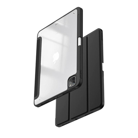 Crong PrimeFolio - pouzdro pro iPad Air 11" M3 (2025) / iPad Air 11" M2 (2024) / iPad Air 10,9" (5.-4. gen.) / iPad Pro 11" (2022-2021) (černý/průhledný)