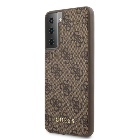 Guess 4G Metal Logo - Etui Samsung Galaxy S21 + (marron)