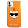 Karl Lagerfeld Choupette Head - pouzdro pro iPhone 11 (fluo oranžová)