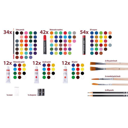 Artico - Kunstset für Malkoffer 174 Stück