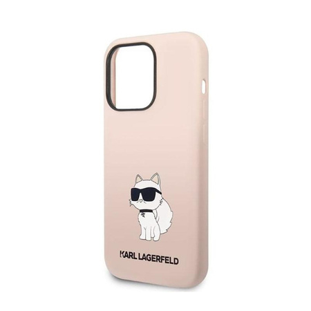 Karl Lagerfeld Silicone NFT Choupette - pouzdro pro iPhone 14 Pro Max (růžové)