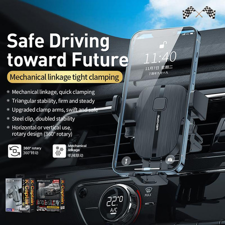 WEKOME WA-S54 K Captain Series - Mechanical car mount for phone 4.7"- 7.2" (Black)