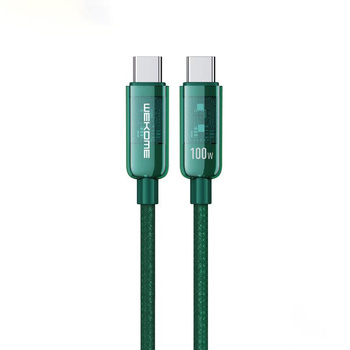 WEKOME WDC-193 Vanguard Series - Câble de connexion USB-C à USB-C à charge super rapide 100W 1 m (Vert)