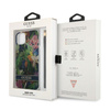 Guess Flower Cord - Etui avec dragonne iPhone 13 (Bleu)