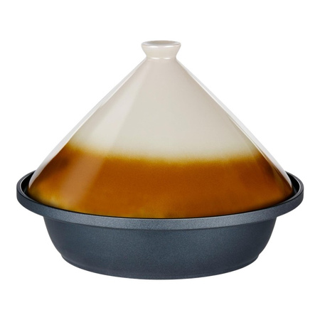 Alpina - Pentola per tajine con coperchio conico in ceramica 30x25 cm 2,5 L