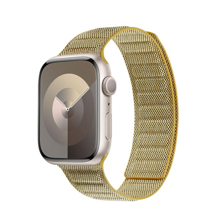 Crong Melange - Mágneses szíj Apple Watch 38/40/41/42 mm-hez (sárga melange)