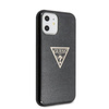 Guess Solid Glitter Triangle - iPhone 11 Case (Black)