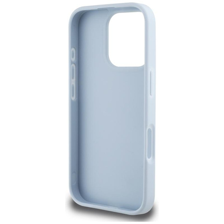 Guess Grained Big 4G Logo Small Classic Logo - Hülle für iPhone 16 Pro (blau)
