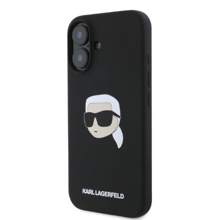 Karl Lagerfeld szilikon Karl Head Print MagSafe - iPhone 16 tok (fekete)