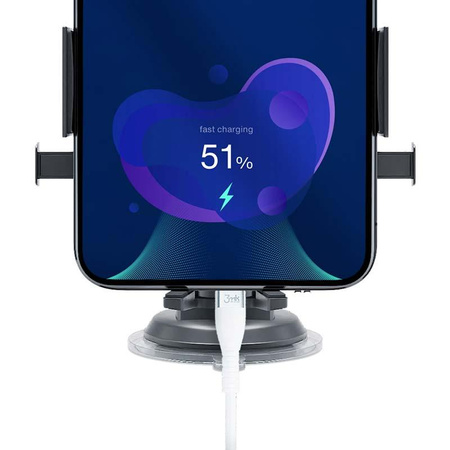 Uchwyt na Telefon do Samochodu na Kokpit Szybę 2w1 Grawitacyjny 3mk