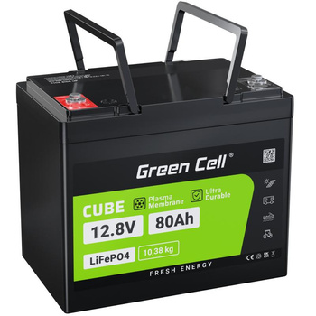 Green Cell - LiFePO4 12V 12,8V 80Ah baterie pro fotovoltaické systémy, karavany a lodě