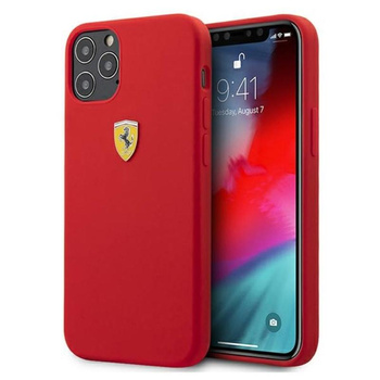FERRARI On Track Silicone - pouzdro pro iPhone 12 / iPhone 12 Pro (červené)