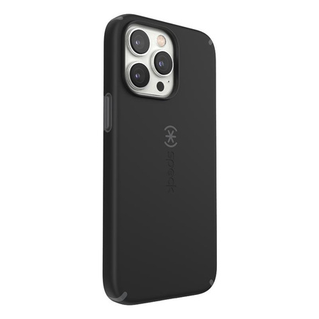 Speck CandyShell Pro - Coque pour iPhone 14 Pro Max avec revêtement MICROBAN (Noir / Gris ardoise)