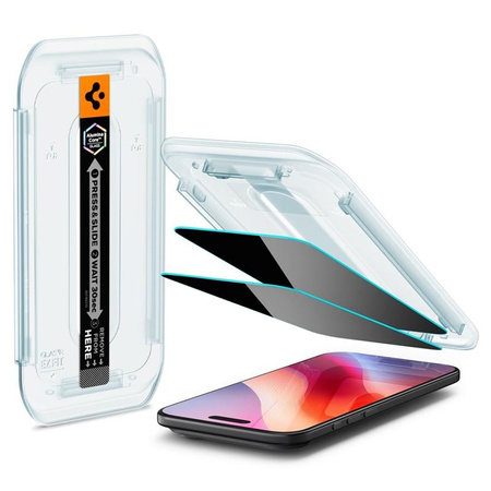 Spigen GLAS.TR EZ FIT Privacy 2-Pack - Tempered Glass with Privacy Filter for iPhone Air