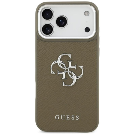 Guess Grained Big 4G Classic Logo - Pouzdro iPhone 17 Pro Max (hnědé)