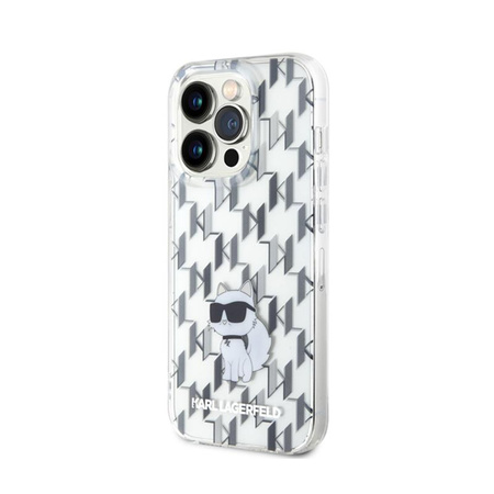 Karl Lagerfeld Monogram Choupette - pouzdro pro iPhone 15 Pro Max (průhledné)