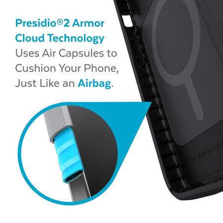 Speck Presidio2 Pro + MagSafe - iPhone 13 Pro Tasche mit MICROBAN Beschichtung (Schwarz)