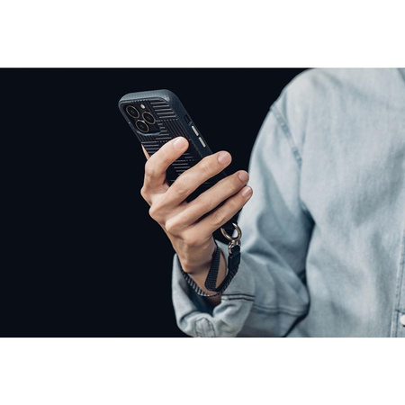 Moshi Altra - Tasche mit abnehmbarem Schlüsselband iPhone 13 Pro (antibakterielles NanoShield™) (Blau)