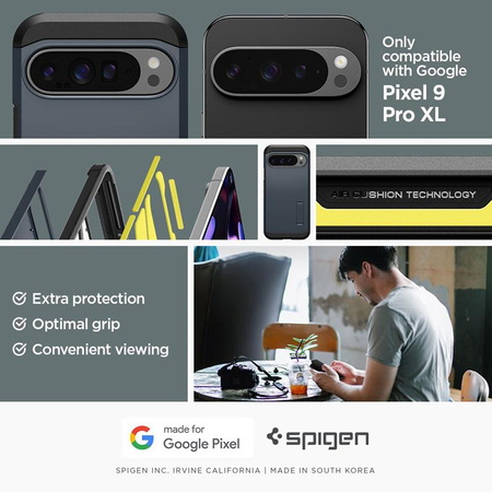 Spigen Tough Armor - Pouzdro pro Google Pixel 9 Pro XL (Metal Slate)