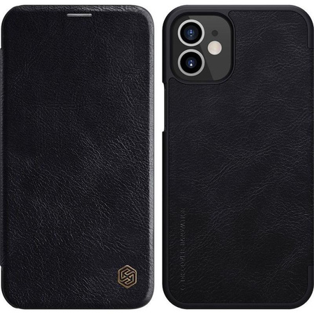 Nillkin Qin Ledertasche - Tasche für Apple iPhone 12 Mini (Schwarz)