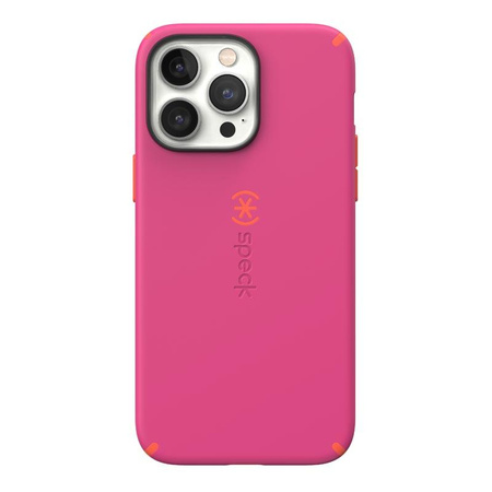 Speck CandyShell Pro + MagSafe - iPhone 14 Pro Max tok MICROBAN bevonattal (Digital Pink / Energy Red)