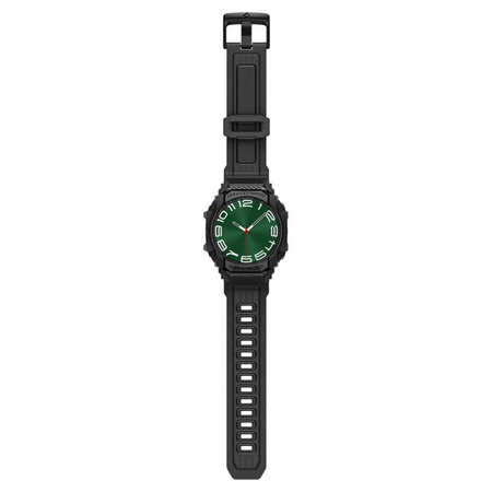 Spigen Rugged Armor Pro - Pásek + pouzdro na Samsung Galaxy Watch Ultra 47 mm (2025/2024) (Matná Černá)