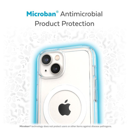 Speck Gemshell + MagSafe - Case for iPhone 15 Plus / iPhone 14 Plus with MICROBAN coating (Clear)